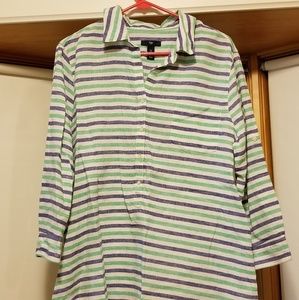 Gap linen popover, roll tab sleeve sz lg 4/$25